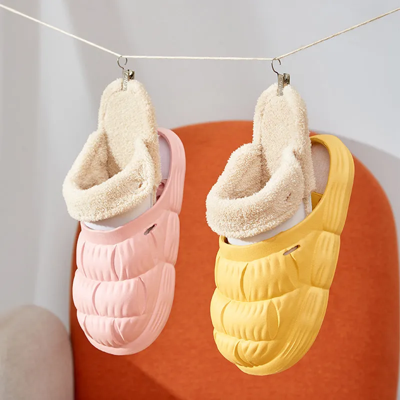 2022 Winter Women Slides Detachable Plush Indoor Slippers