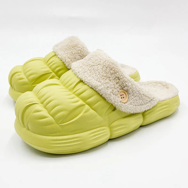 2022 Winter Women Slides Detachable Plush Indoor Slippers