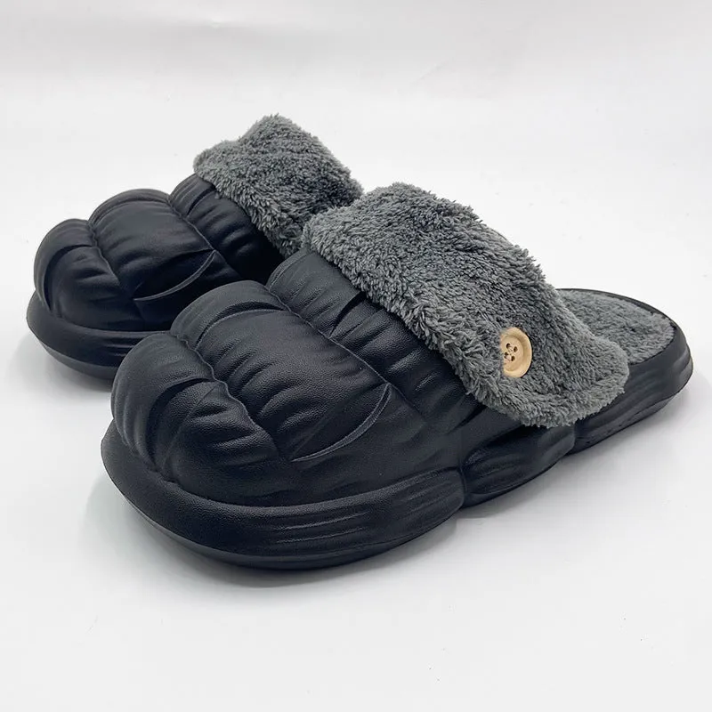 2022 Winter Women Slides Detachable Plush Indoor Slippers