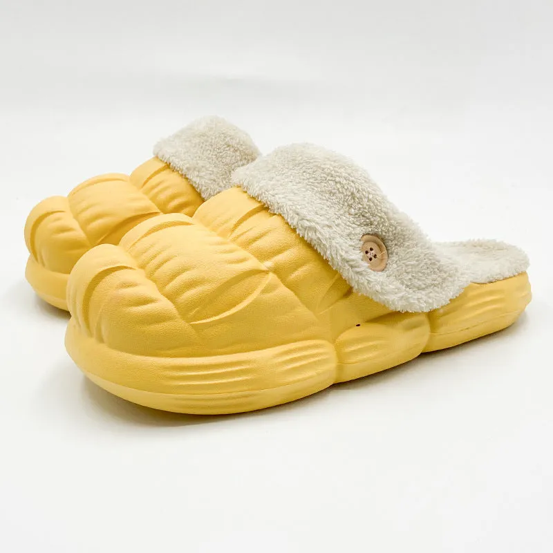 2022 Winter Women Slides Detachable Plush Indoor Slippers