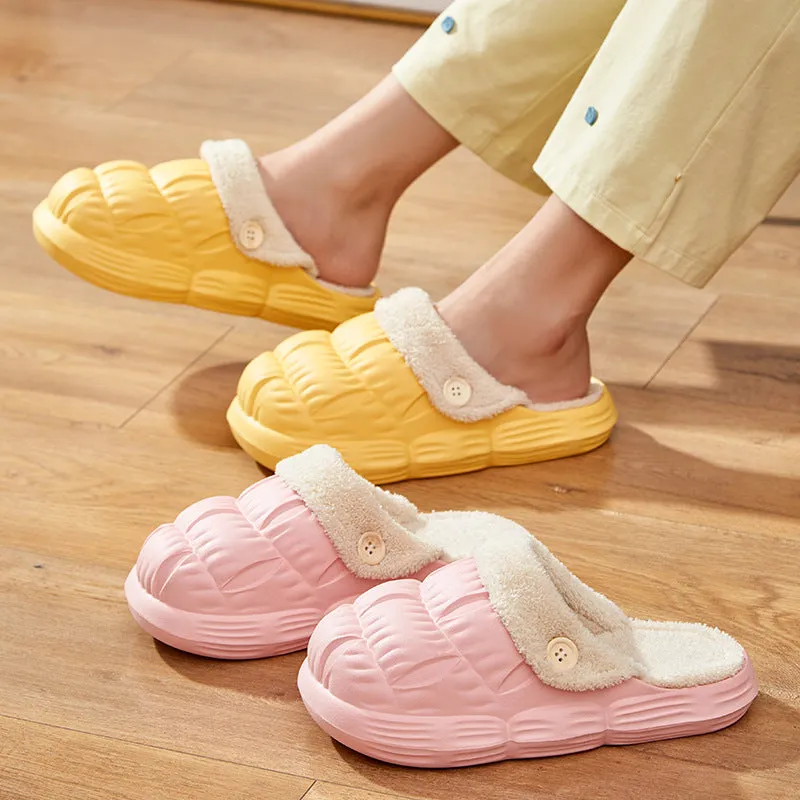 2022 Winter Women Slides Detachable Plush Indoor Slippers