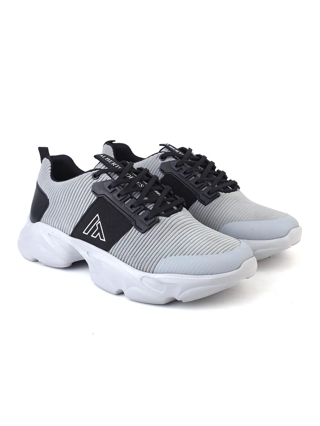 Alberto Torresi Grey Laceup Sports Shoes