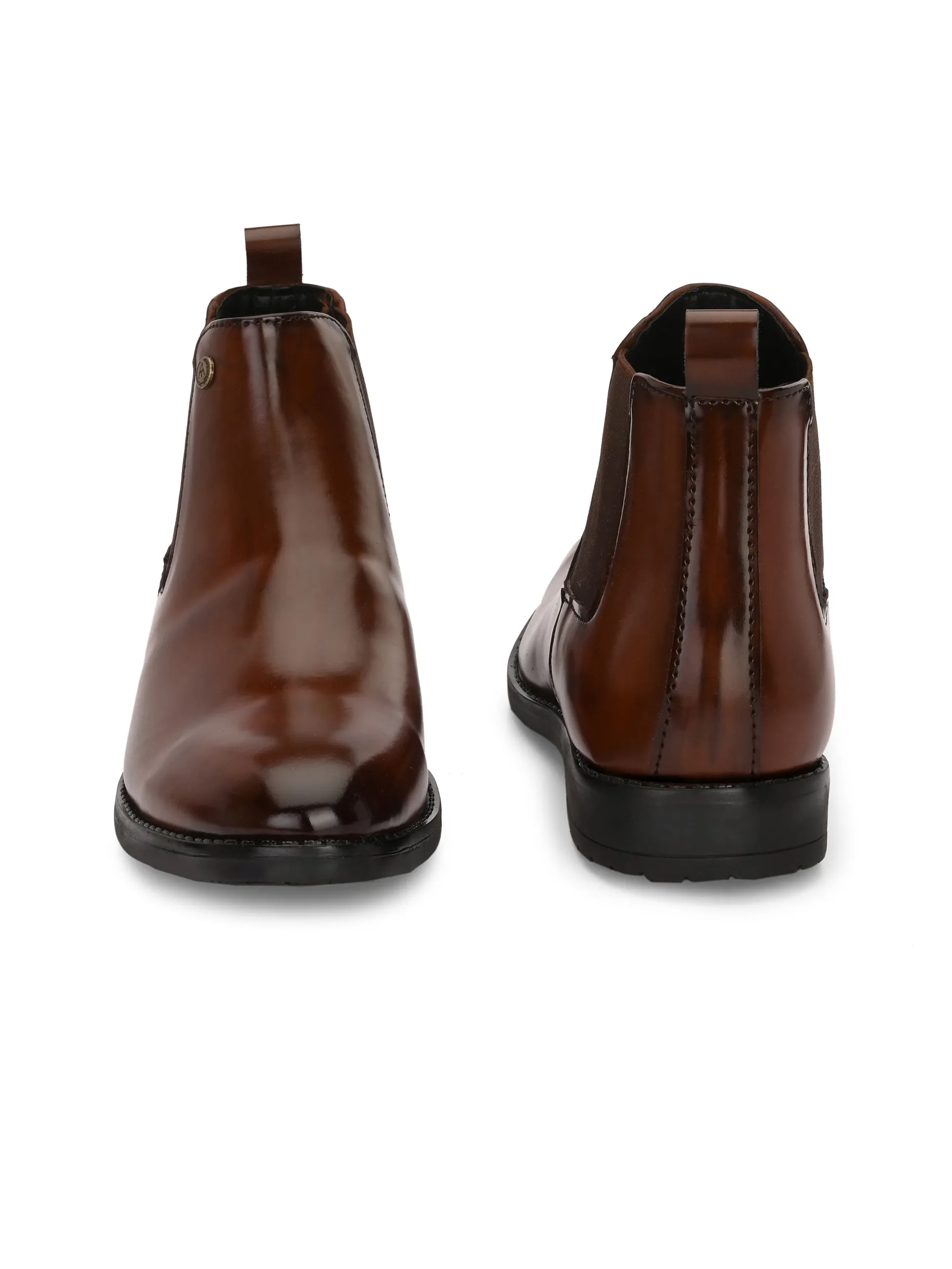 Alberto Torresi Synthetic Bordo Chelsea Boots For Men