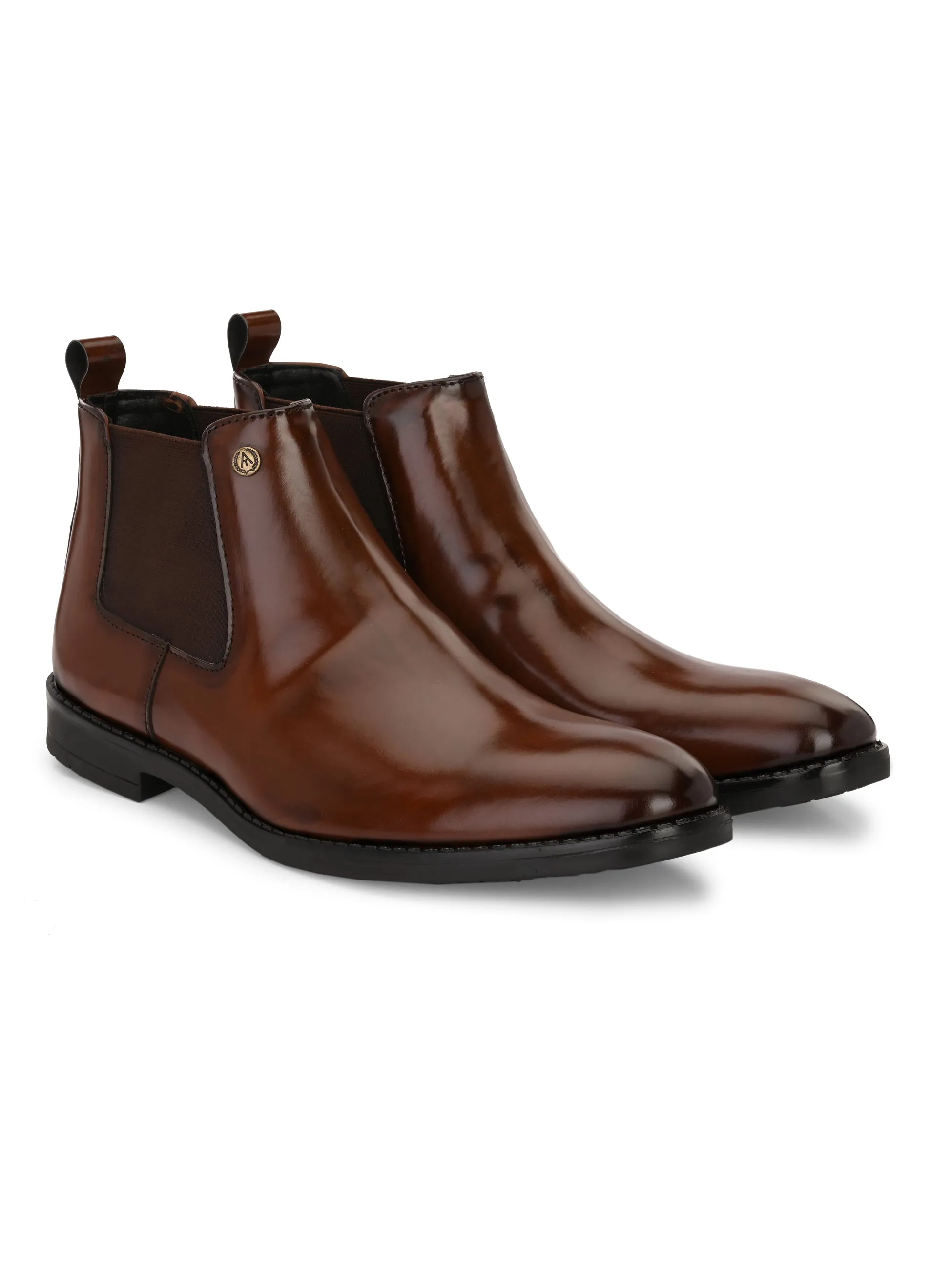 Alberto Torresi Synthetic Bordo Chelsea Boots For Men