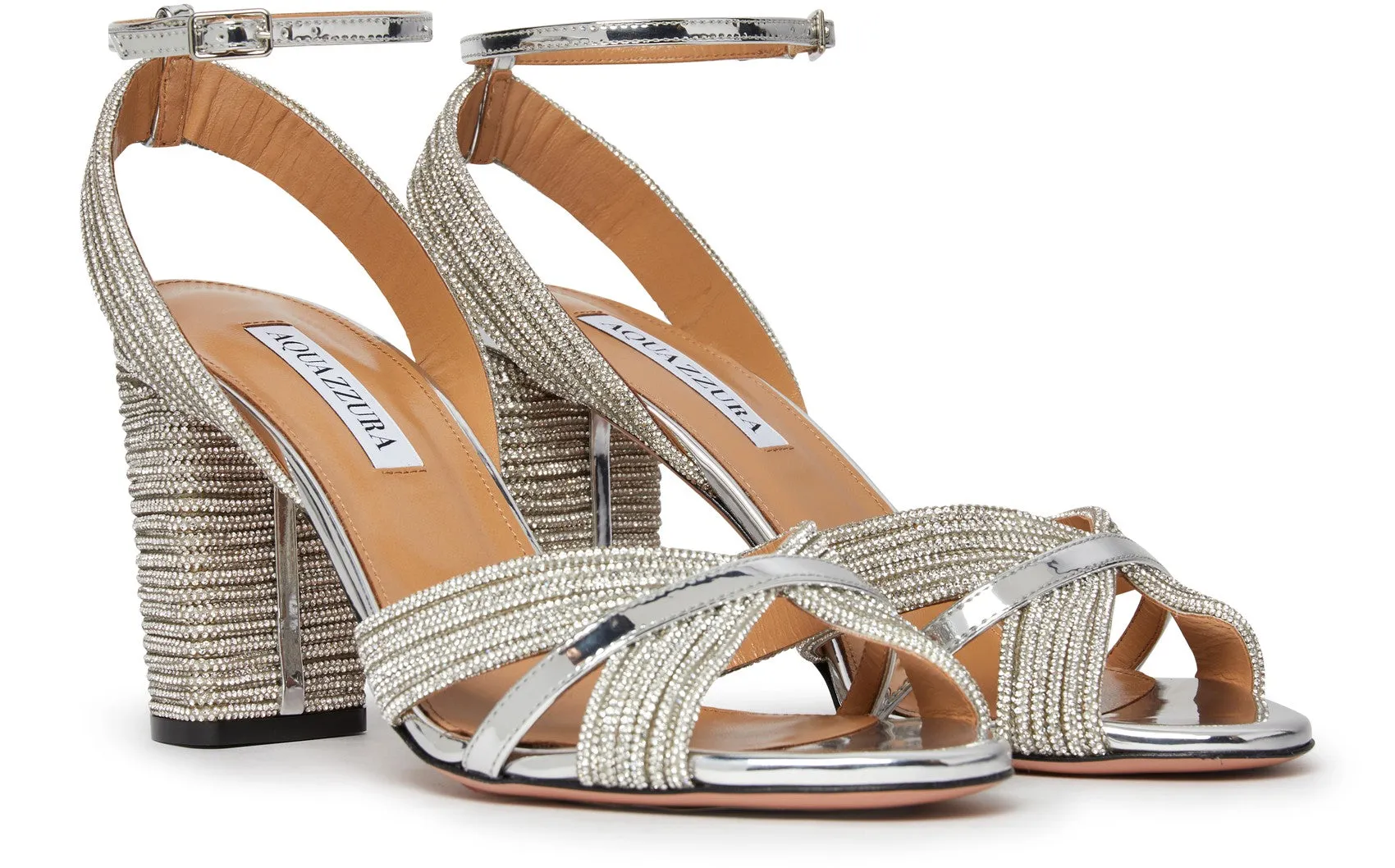 AQUAZZURA Very Sundance Crystal Sandal 85