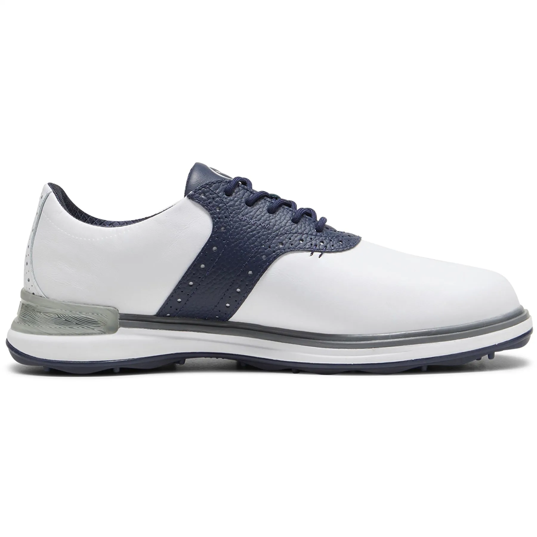 Avant Leather Spikeless Golf Shoes White/Navy - SS24