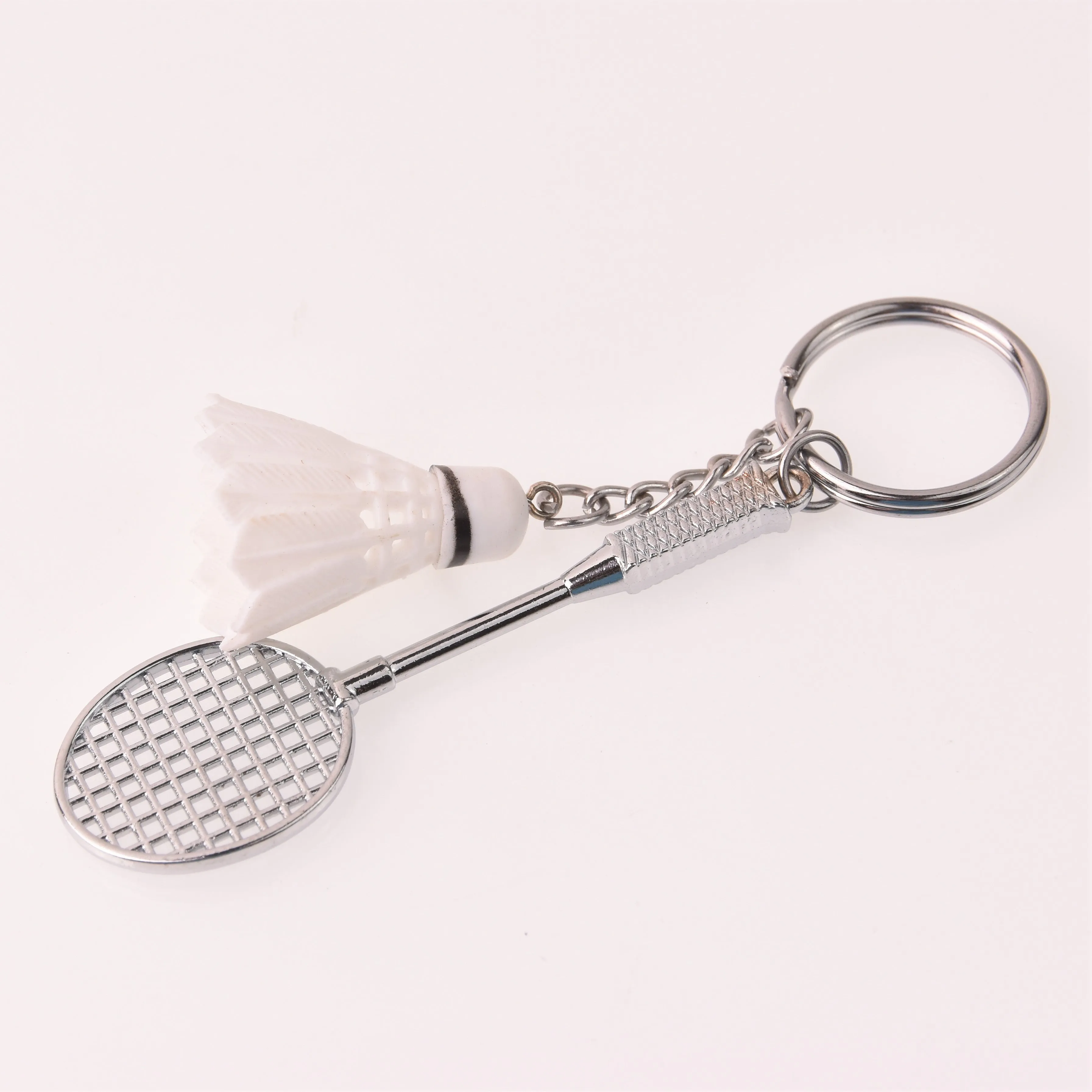 Badminton Keychain, Player Racket, Shuttlecock Keyring, Christmas Gifts for Him gft0105