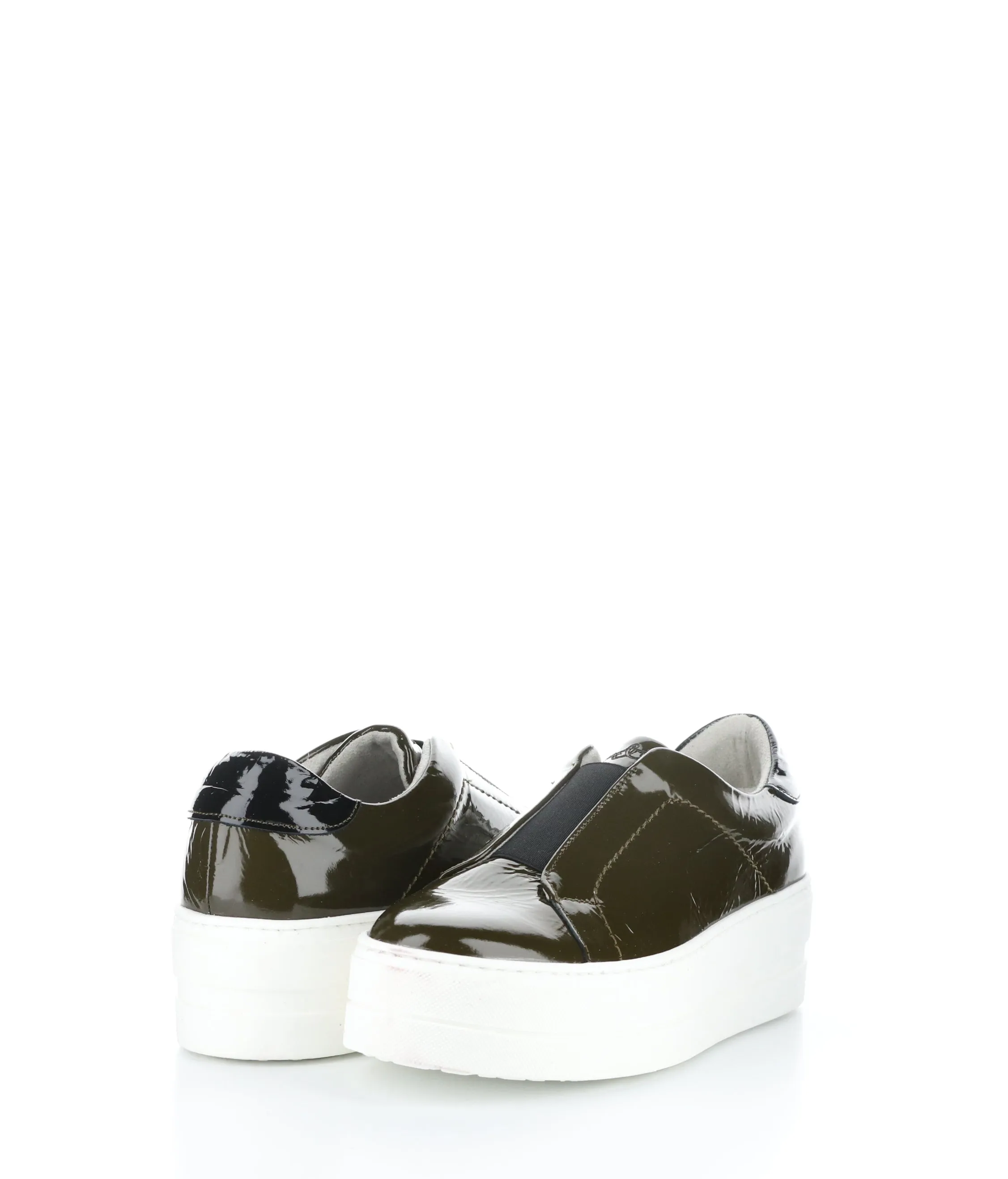 MONA OLIVE/BLACK Elasticated Shoes