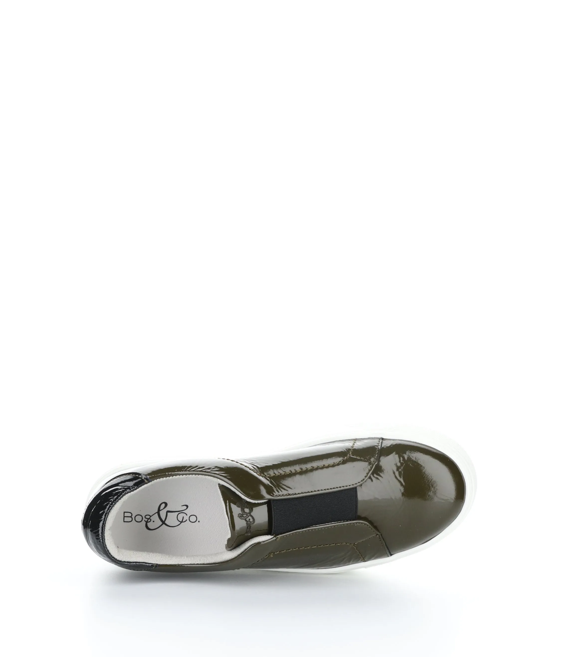 MONA OLIVE/BLACK Elasticated Shoes