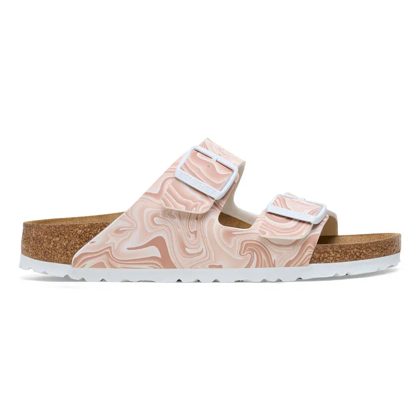 'Birkenstock' Women's Arizona Birko-Flor Sandal - Marble New Beige