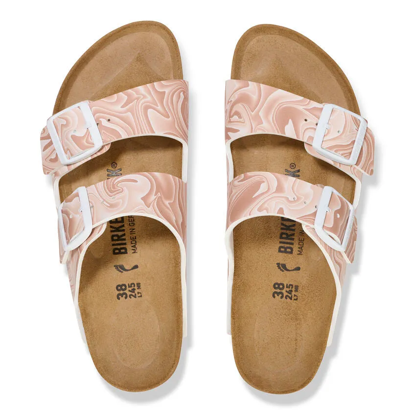 'Birkenstock' Women's Arizona Birko-Flor Sandal - Marble New Beige