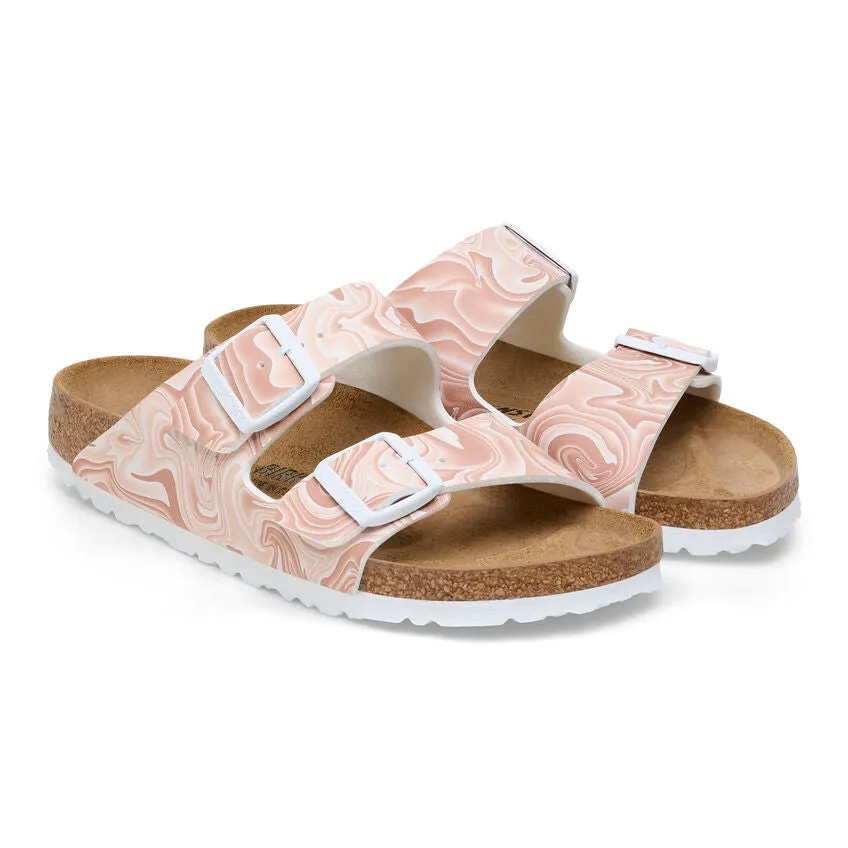 'Birkenstock' Women's Arizona Birko-Flor Sandal - Marble New Beige