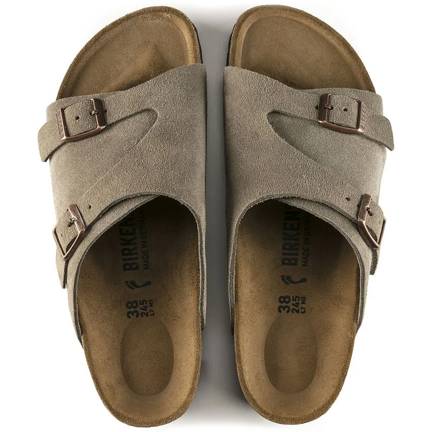 'Birkenstock' Women's Zurich Suede Leather Slide Sandal - Taupe