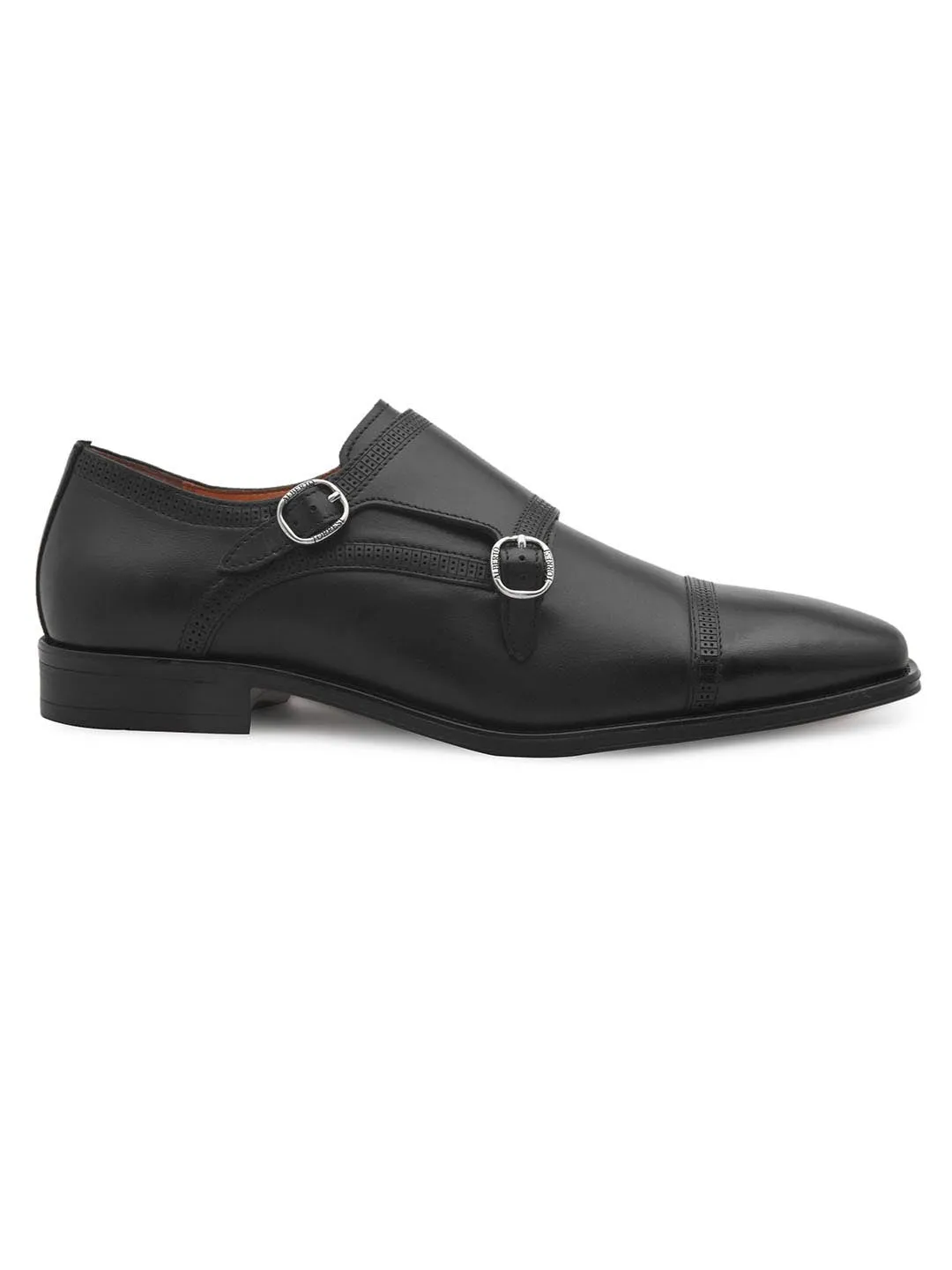 Black Leather Slip On Shoes For Men