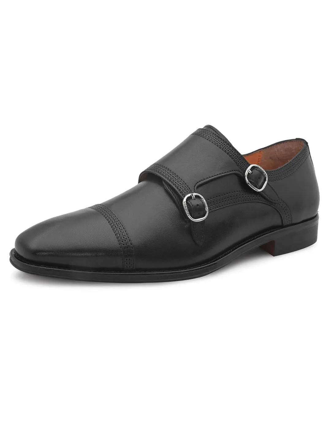 Black Leather Slip On Shoes For Men