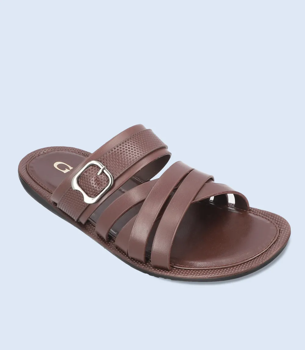 BM4848-DARKBROWN-Men Slipper