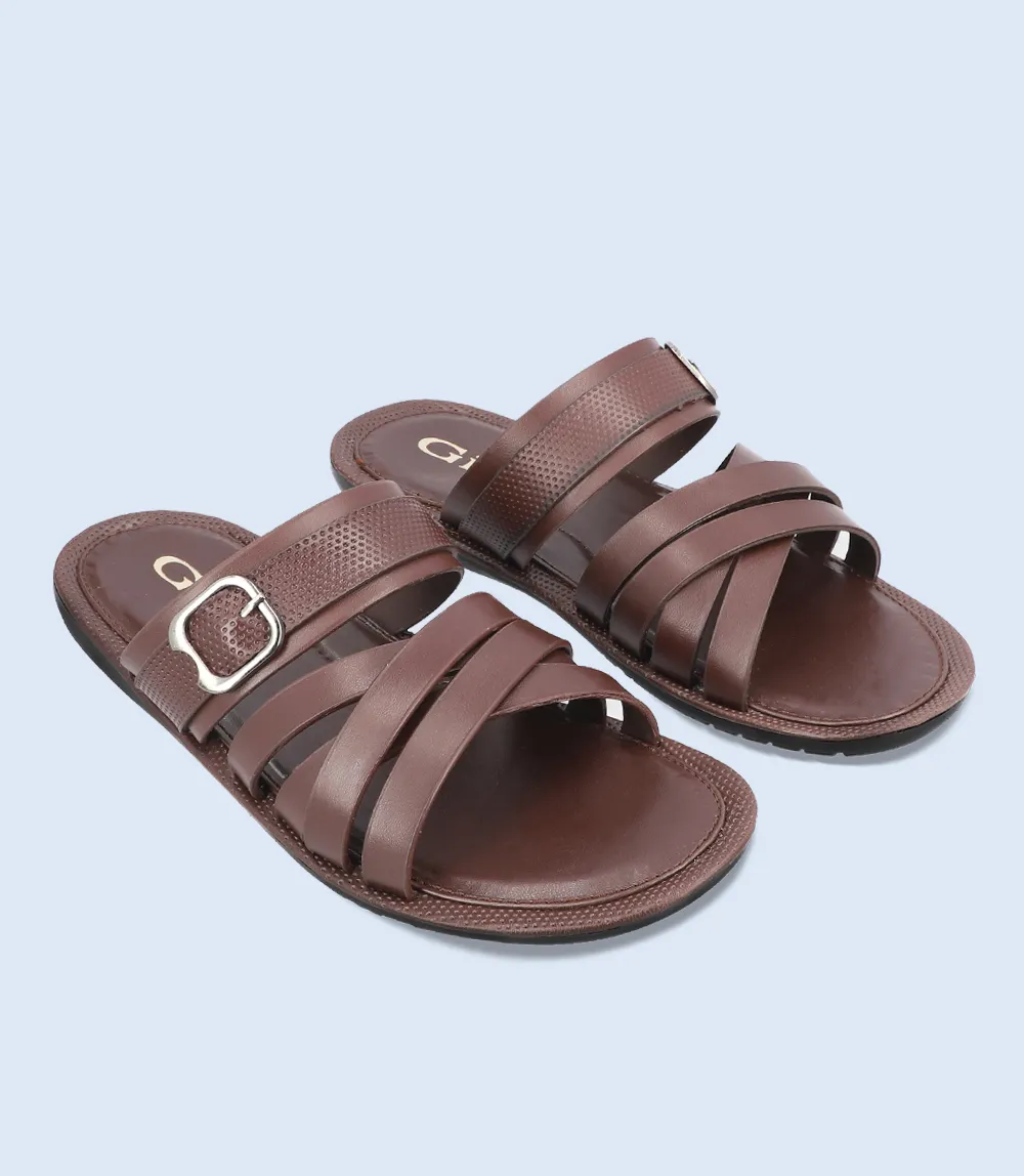 BM4848-DARKBROWN-Men Slipper