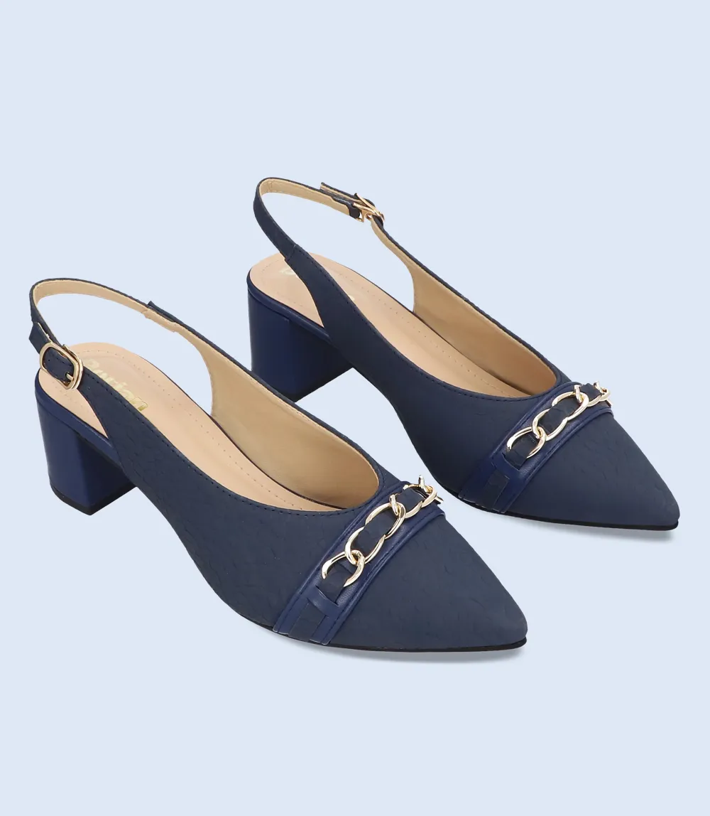 BW8959-NAVY-Women Casual Sling Backs