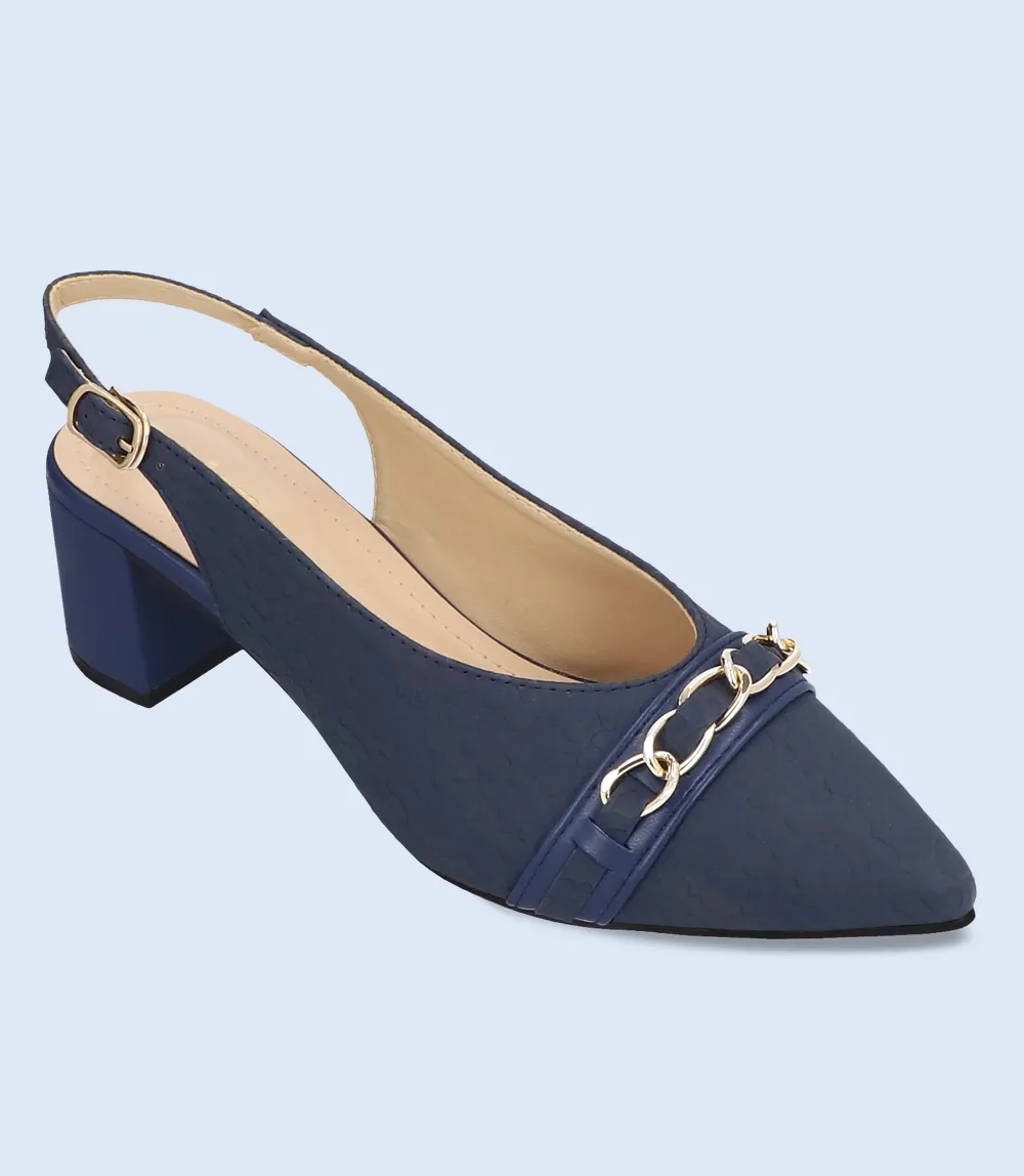 BW8959-NAVY-Women Casual Sling Backs