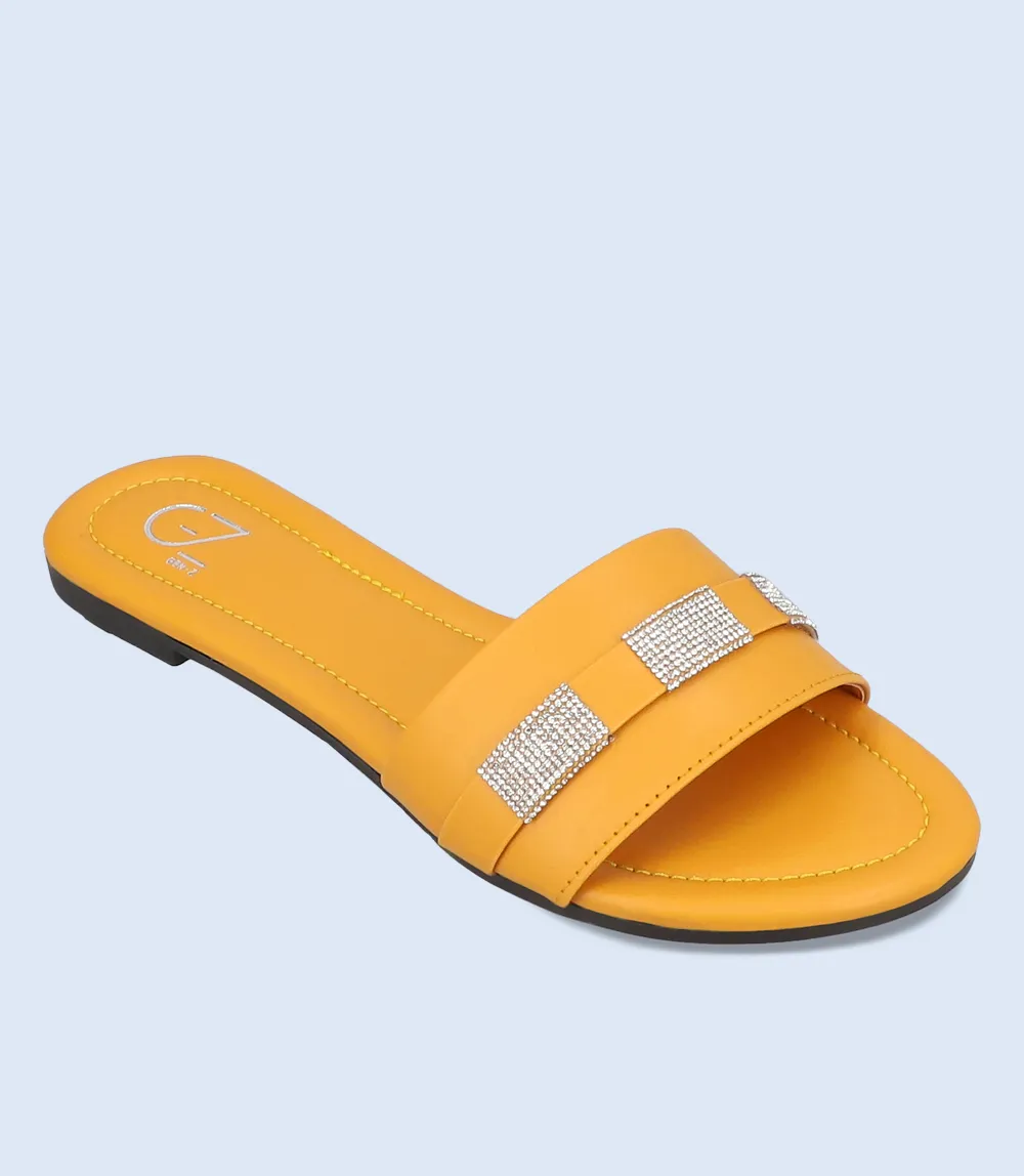 BW9456-MUSTARD-Women Slipper