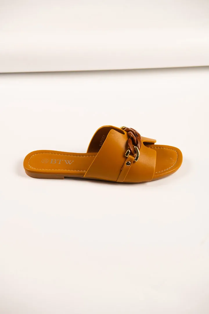 CHAIN BUCKLE SANDALS