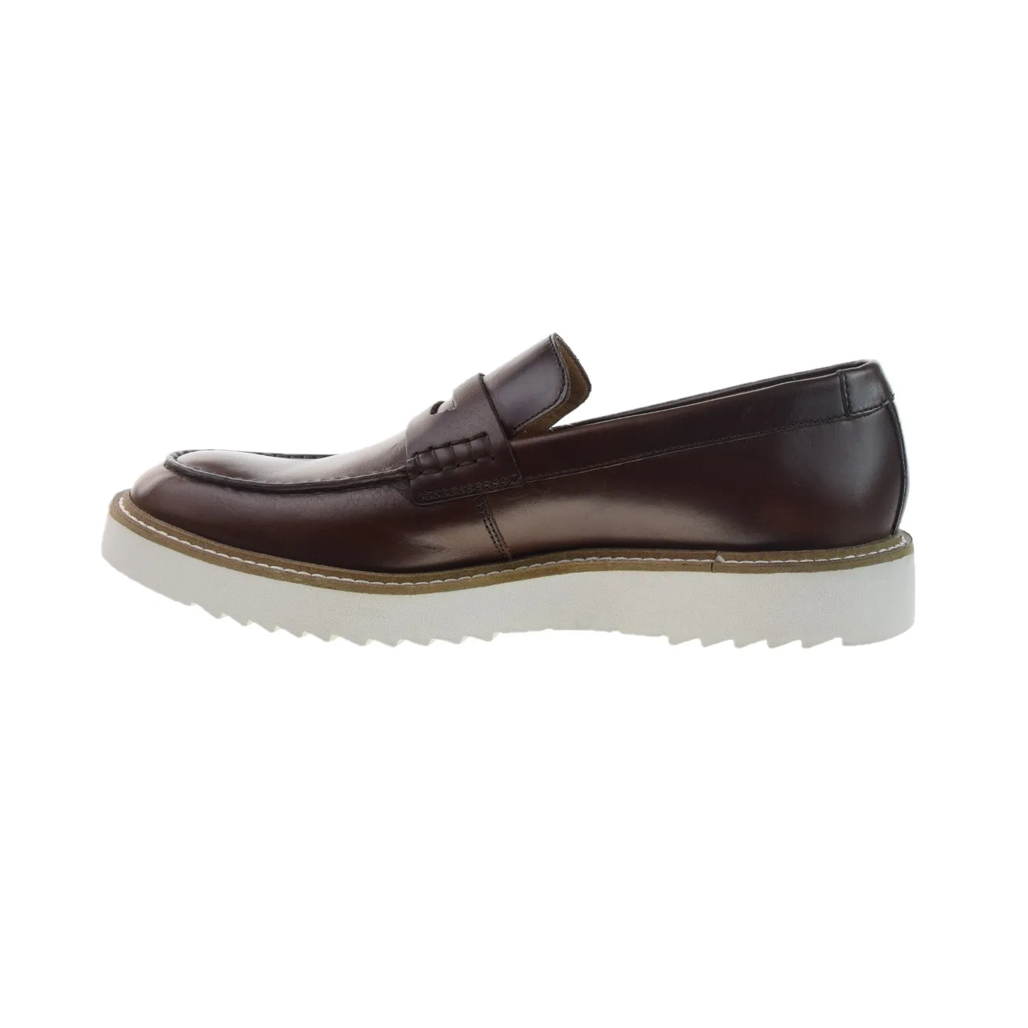 Clarks Ernest Free Men's Slip-On Loafers Dark Tan Leather