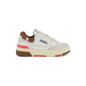 CLC LOW SNEAKERS IN WHITE, BROWN AND PINK LEATHER