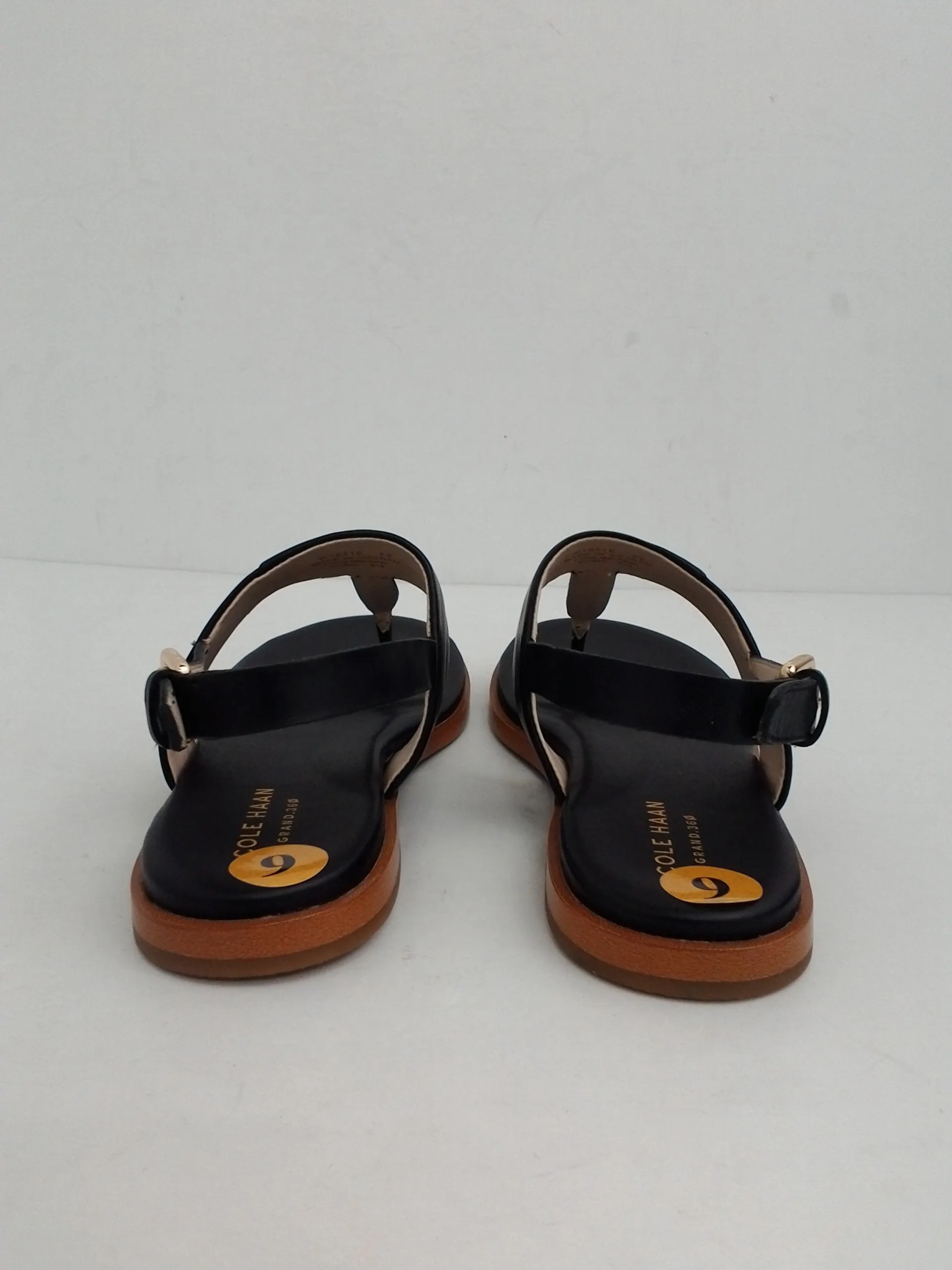 Cole Haan Women's Flat Black Thong Sandal Size 6 M