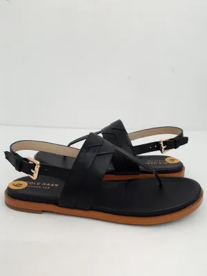 Cole Haan Women's Flat Black Thong Sandal Size 6 M