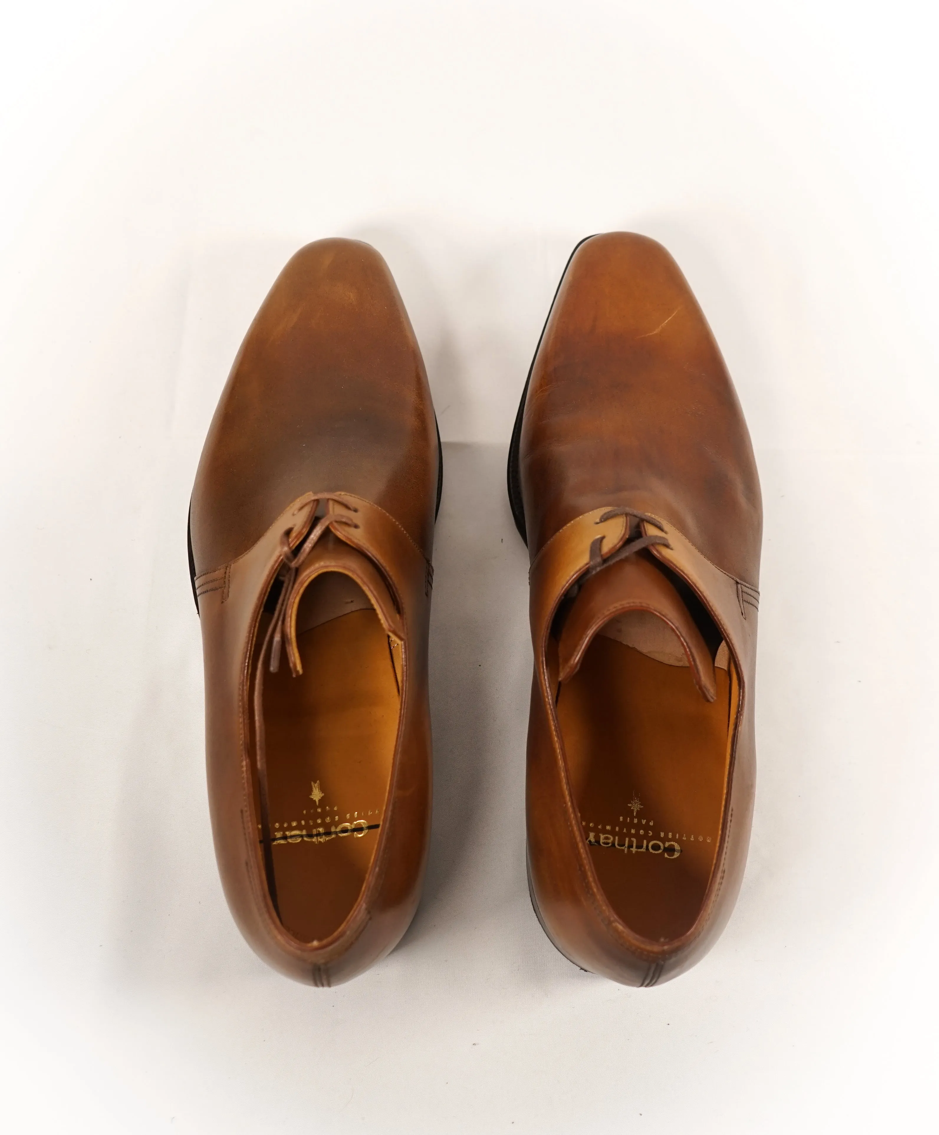 CORTHAY - "Arca” Brown Leather Oxfords 2-Eylet- 8.5-L 9-R