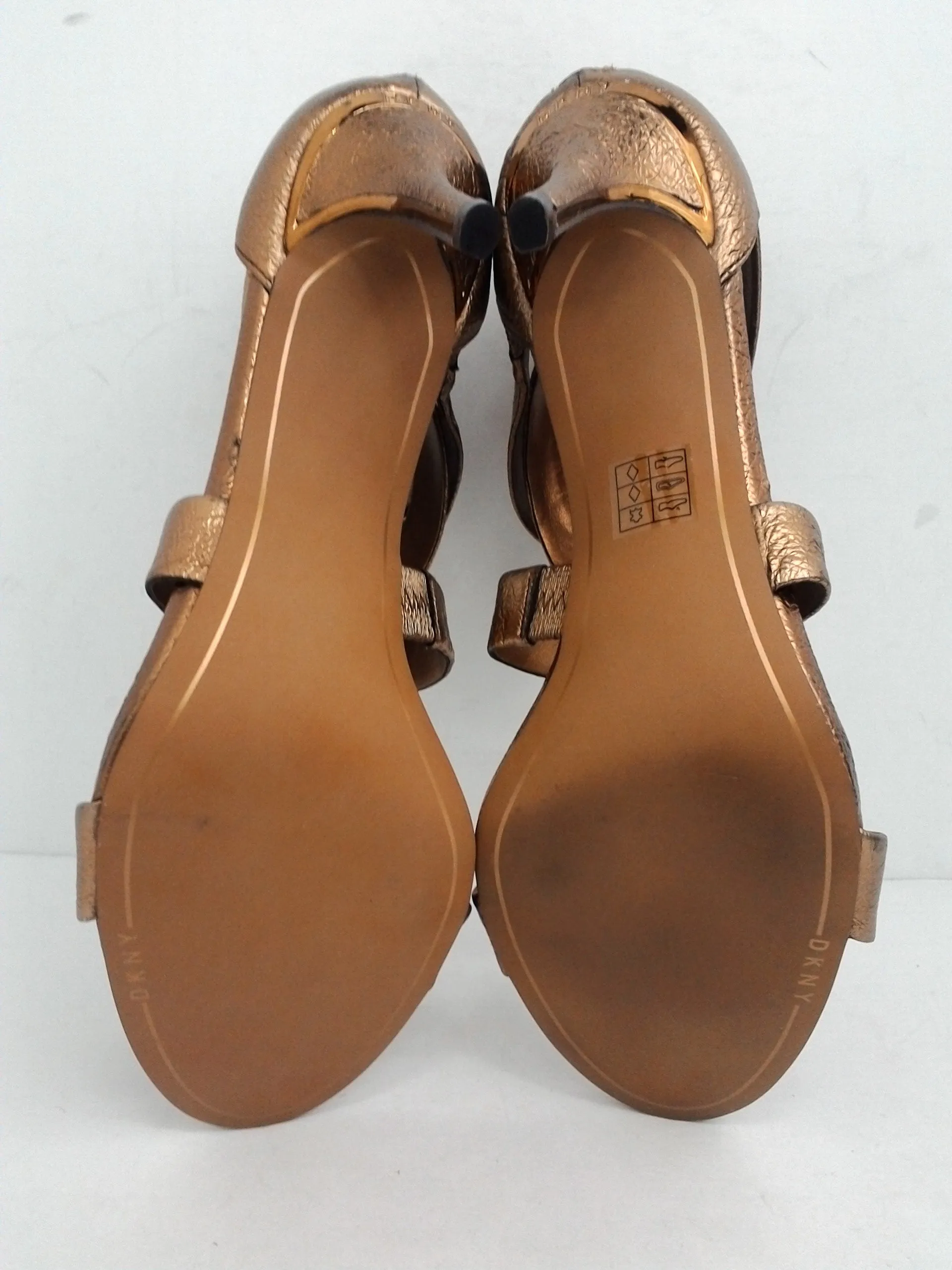 DKNY Women's  Dress Heel Bronze Sandals Size 10 M