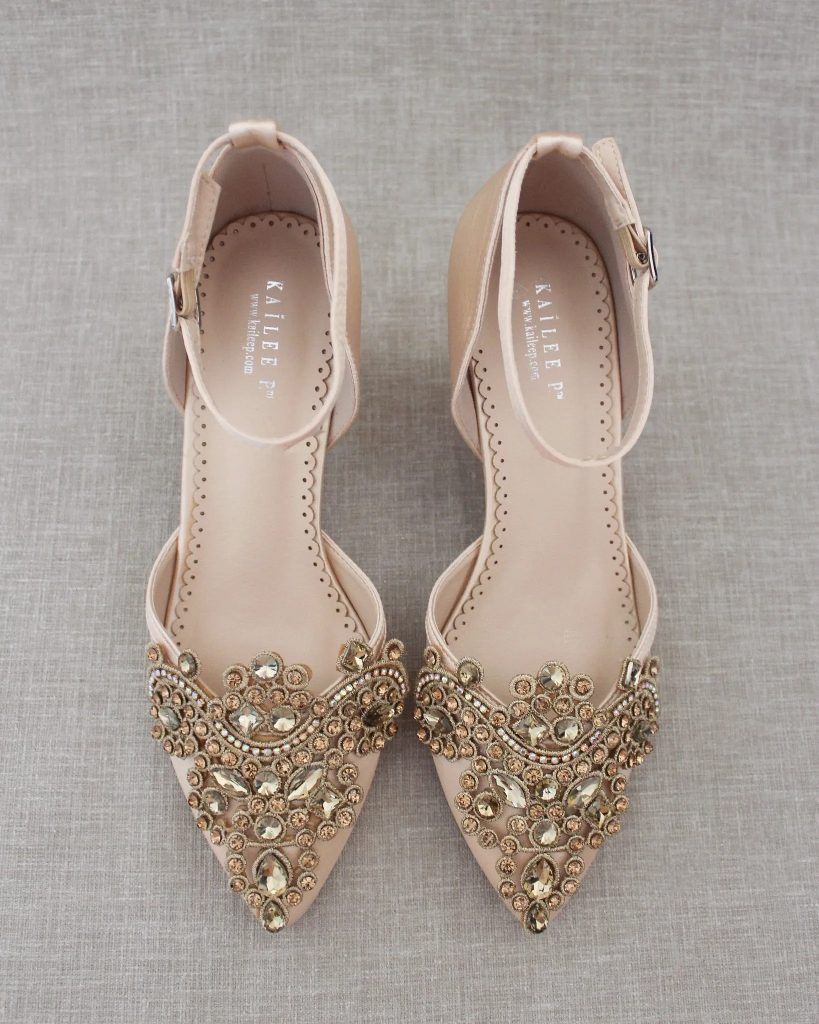 Embellished Rhinestones Evening Block Heel