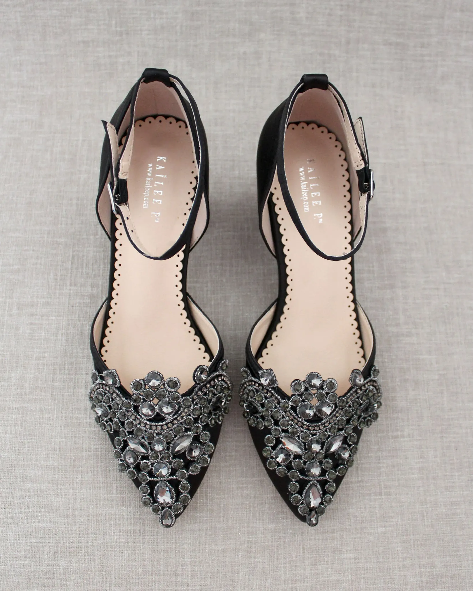 Embellished Rhinestones Evening Block Heel