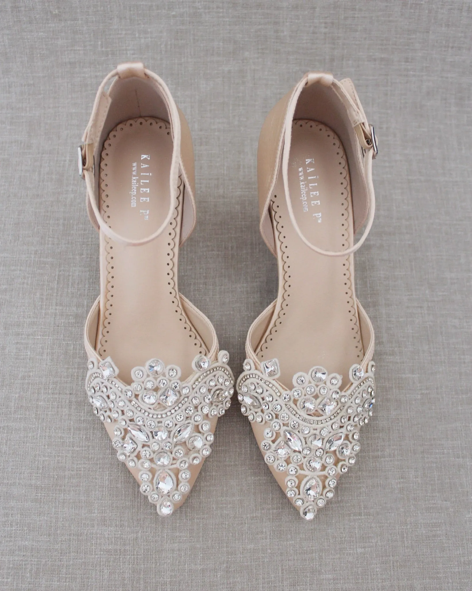 Embellished Rhinestones Evening Block Heel