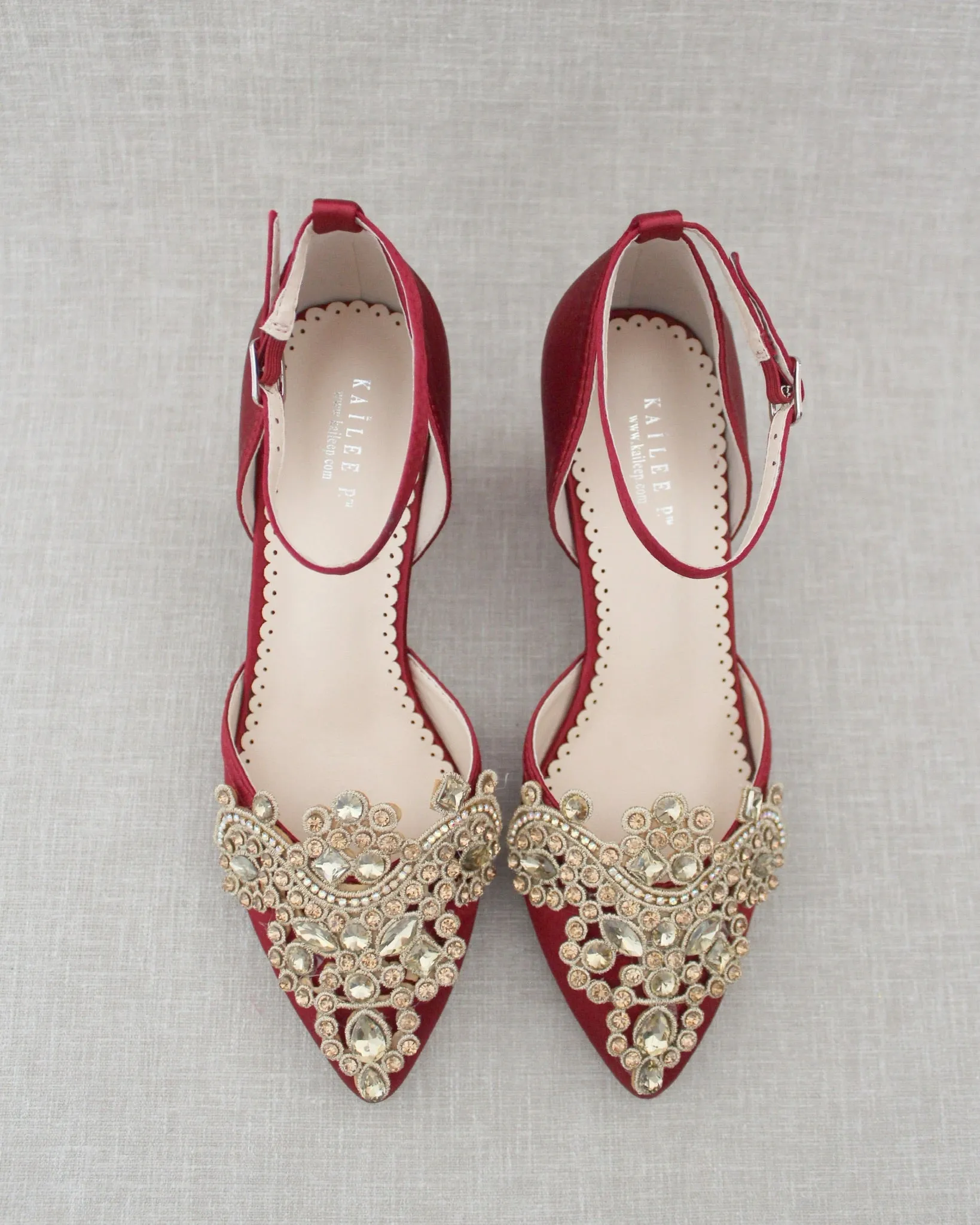 Embellished Rhinestones Evening Block Heel