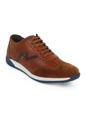 Ezok Men Tan Sneaker Casual Shoes