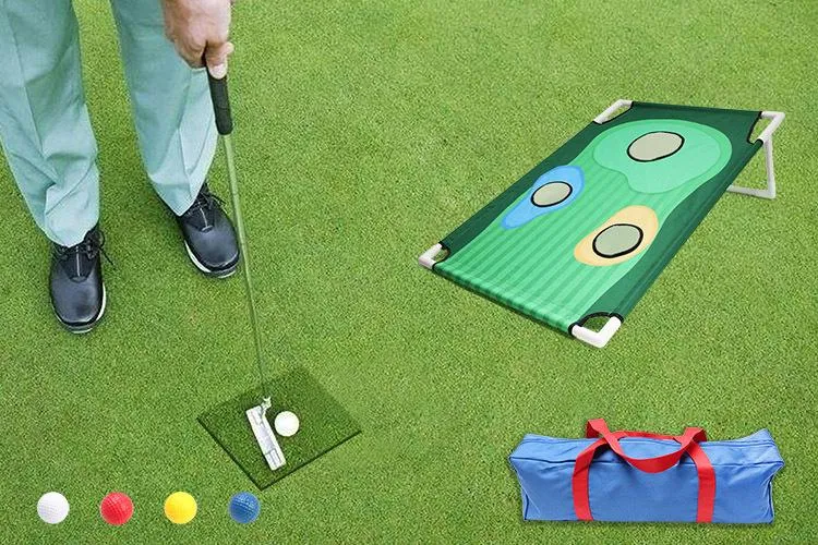 Golf Cornhole Game 2 Board Complete Sets - Golf Chipping Game Bundles