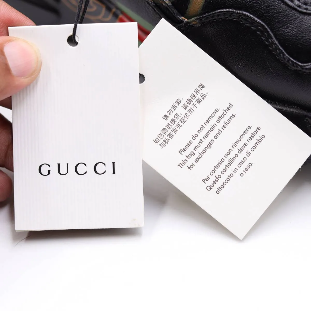 GUCCI Men's Rhyton Black - Print Logo