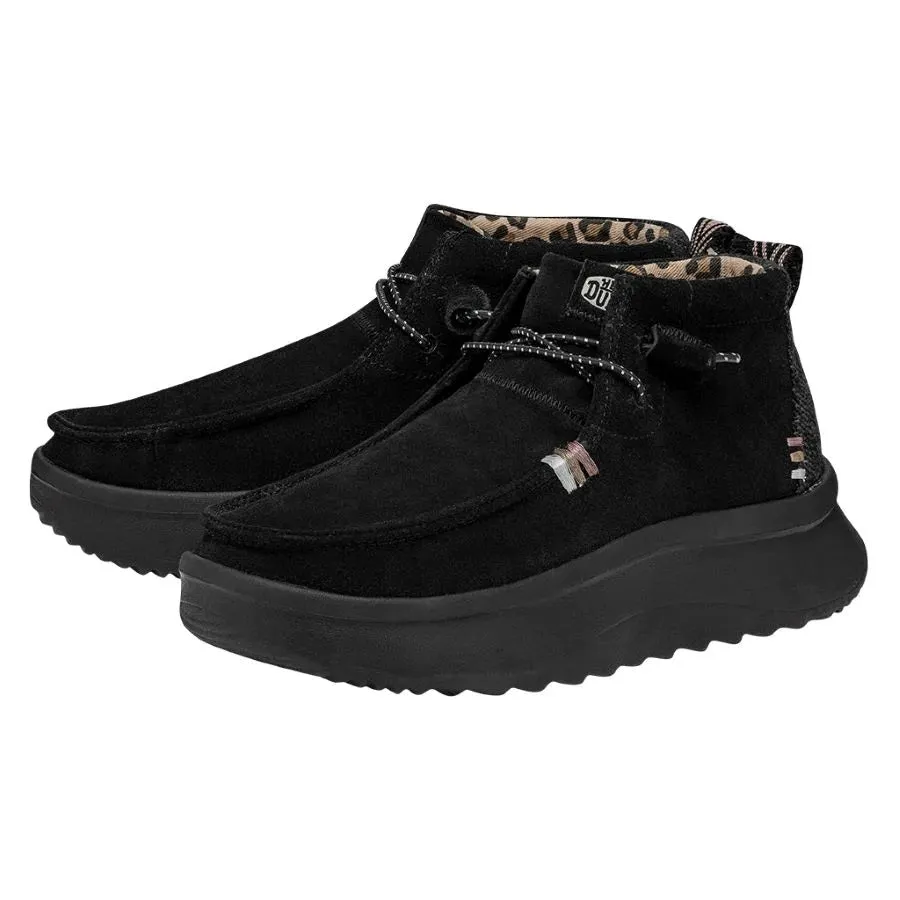 'Hey Dude' Women's Wendy Peak Hi Suede - Black