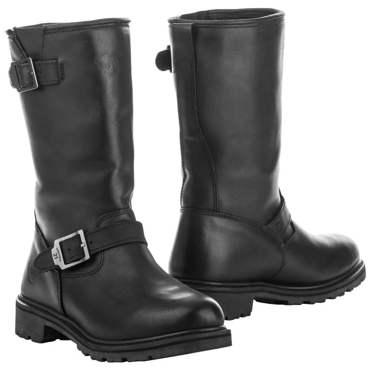 'Highway 21' Tall 12 Primary Engineer Boot - Black