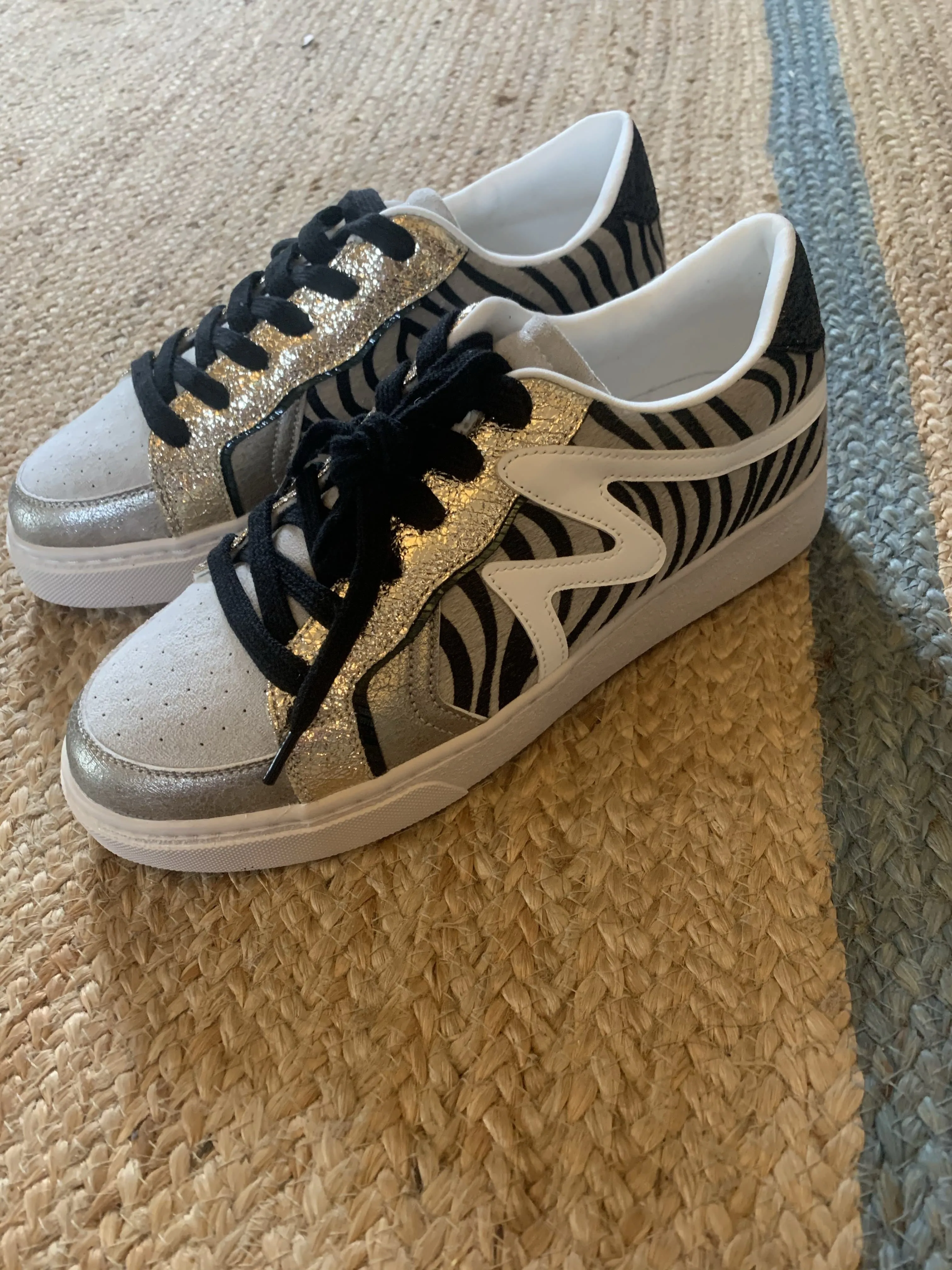 Holkham Metallic Zebra Trainer