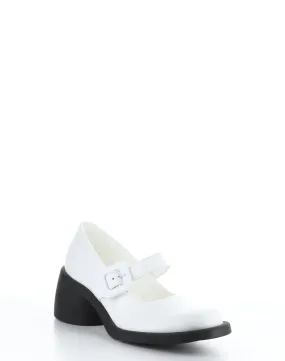 HUVI044FLY 004 WHITE Round Toe Shoes