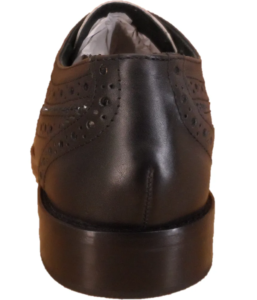 Ikon Original Yorke Leather Brogues in Black/White
