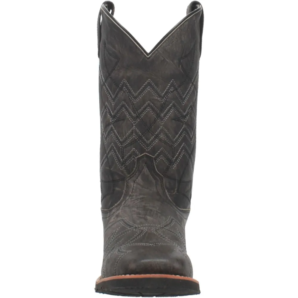 'Laredo' Men's 12" Axel Western Square Toe - Charcoal Black