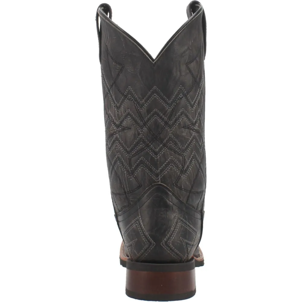 'Laredo' Men's 12" Axel Western Square Toe - Charcoal Black