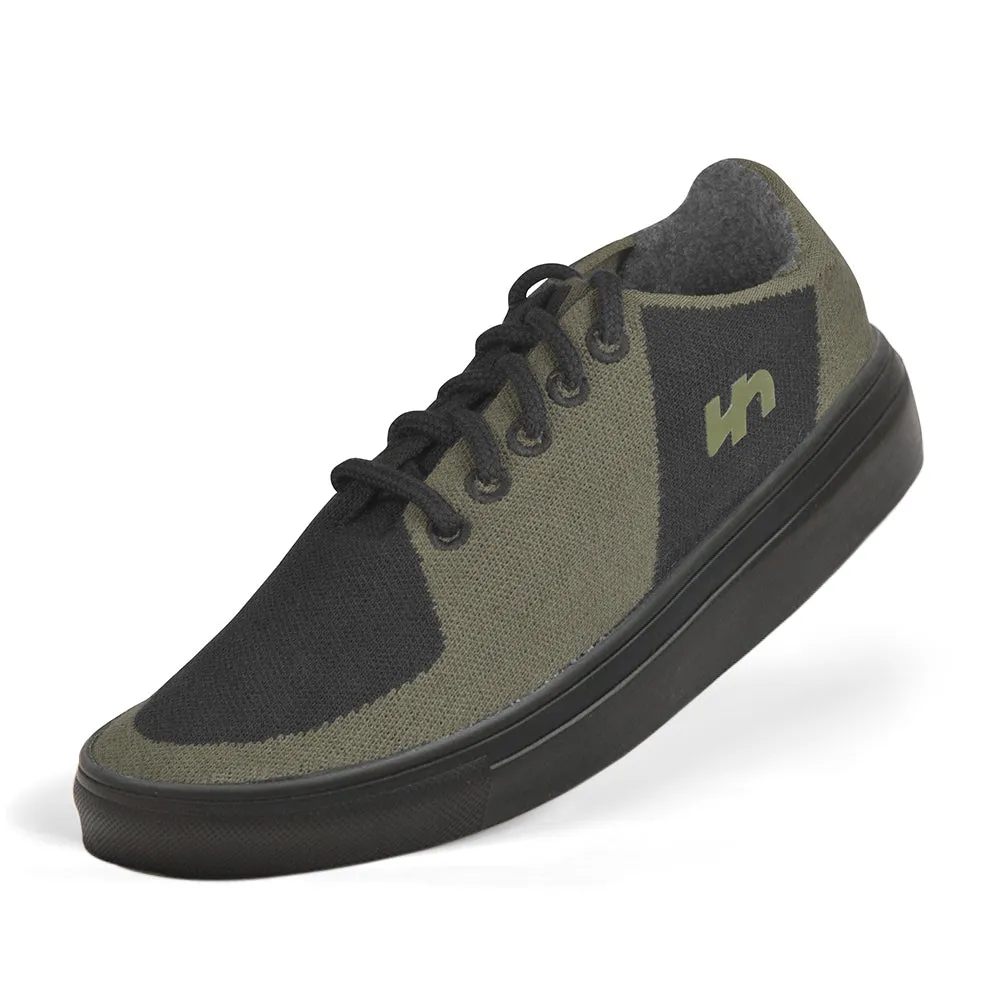 Linen Sneakers | Olive-Black | Men