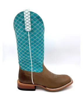 'Macie Bean' Women's 13" Tex Marks The Spot - Pecan / Turquoise