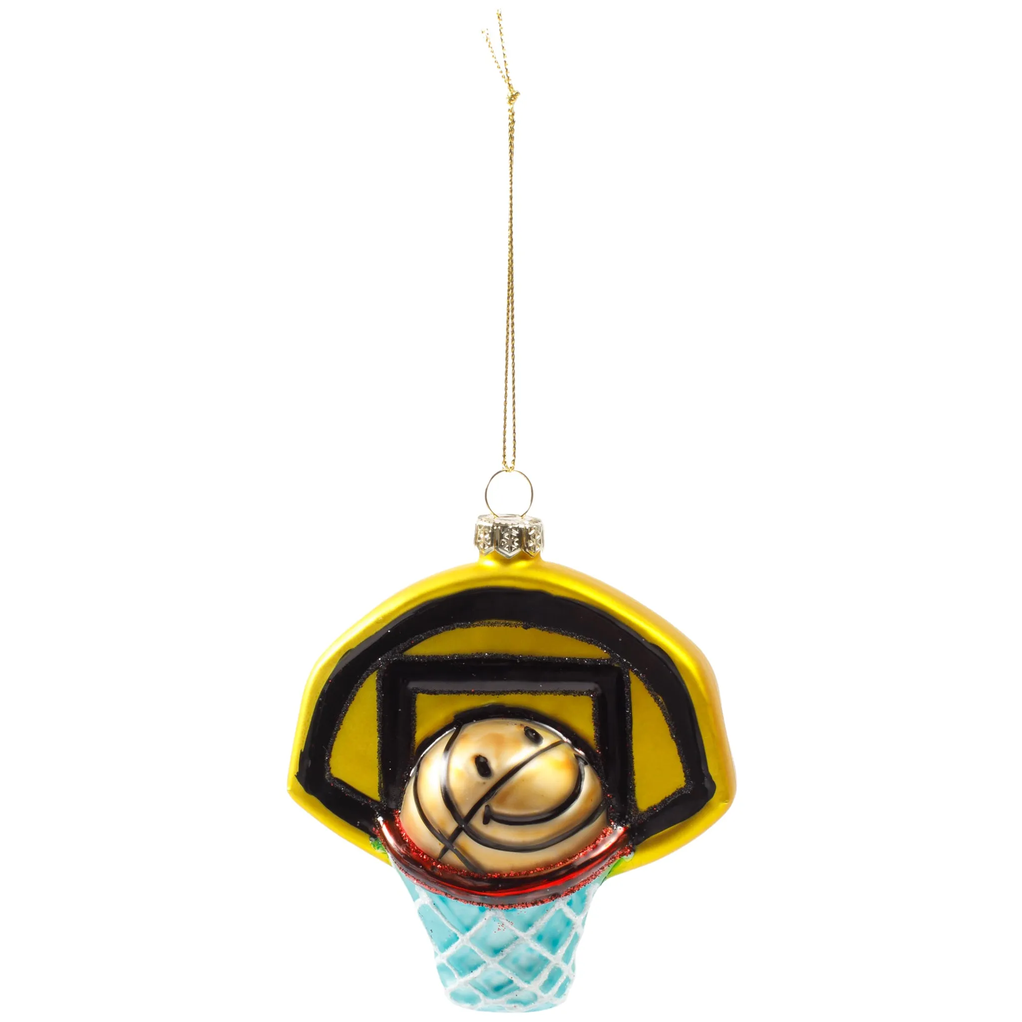 Market Smiley Basketball Ornament Hoop "Multi"