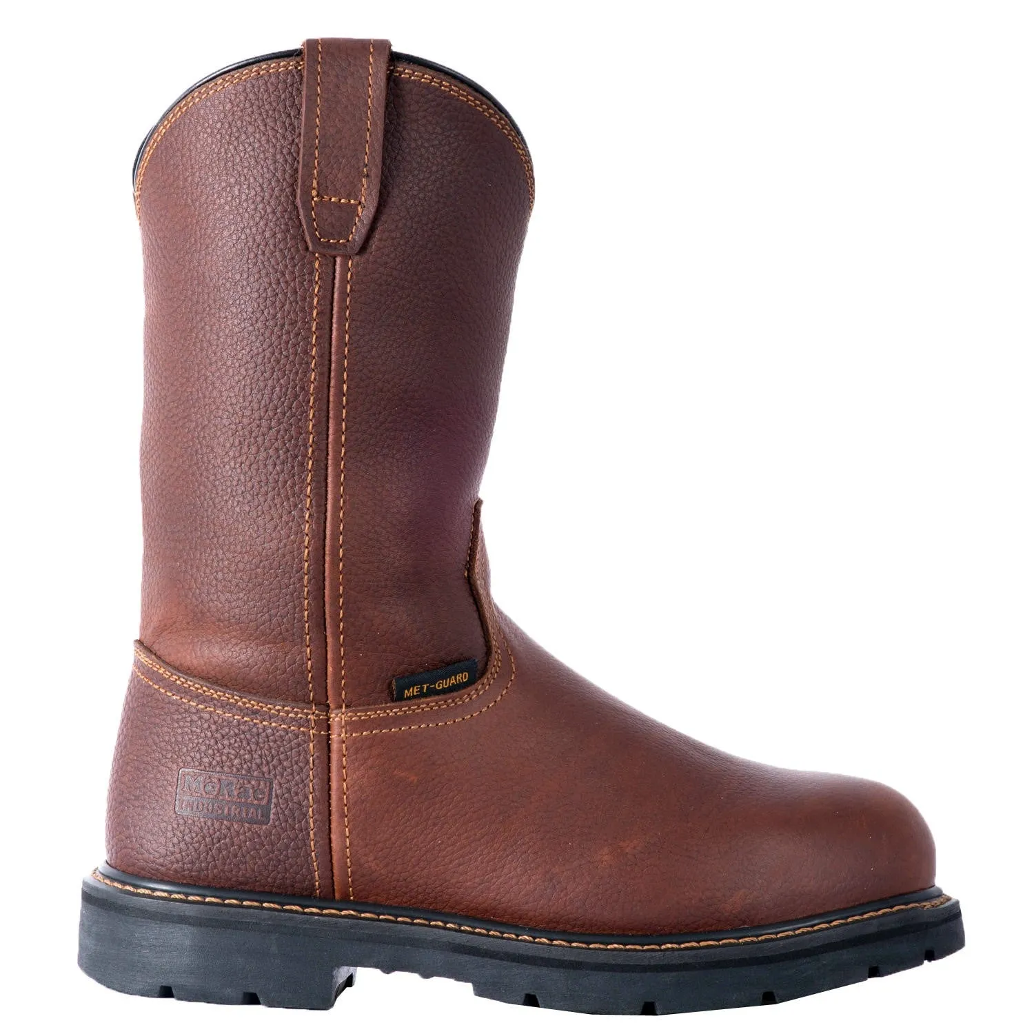 'McRae' Men's 11" Internal Met Guard EH Steel Toe Pull On - Brown