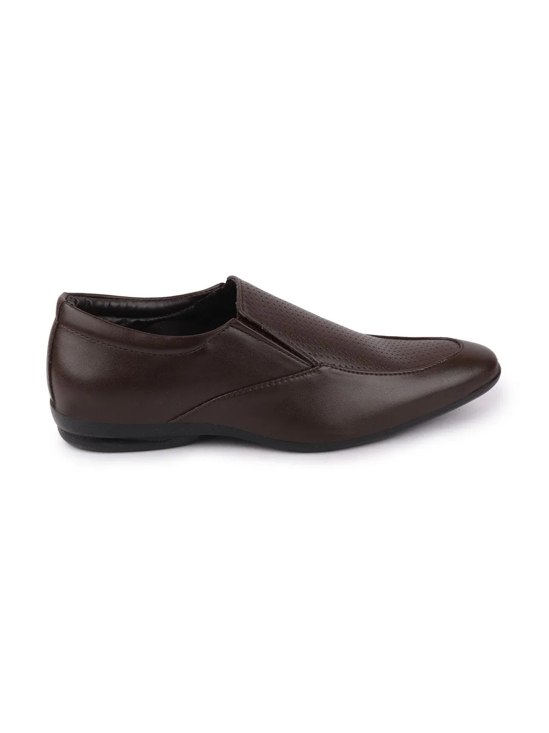 Men Brown Formal Slip-On Shoes